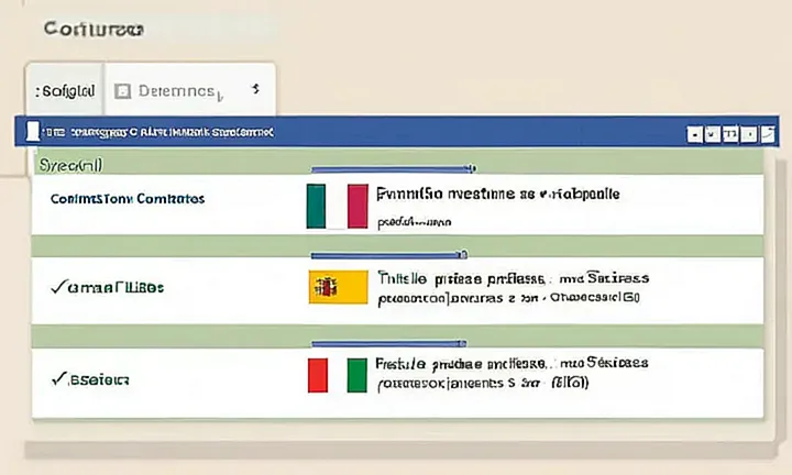 La pantalla de una laptop muestre un diseño web con fondo azul y blanco, estructura organizada, titulos claros, iconos nacionales e imágenes adicionales