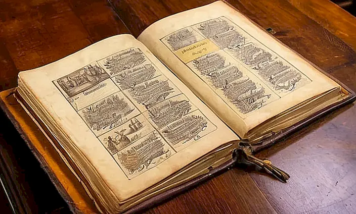 Un libro de cuero antiguo y desgastado contiene registros detallados de la población judía que se estableció en España tras el expulsión de 1492