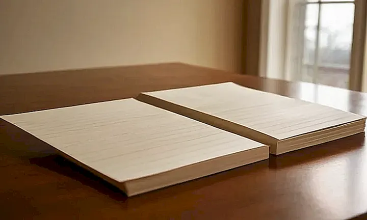 La imagen muestra una mesa con papeles encima y un fondo de pared reculando hacia la distancia