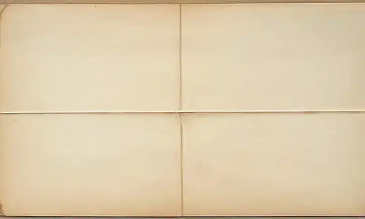 Un documento oficial en papel blanco con borde azul-gris sobre un fondo de pergamino amarillento y antiguado