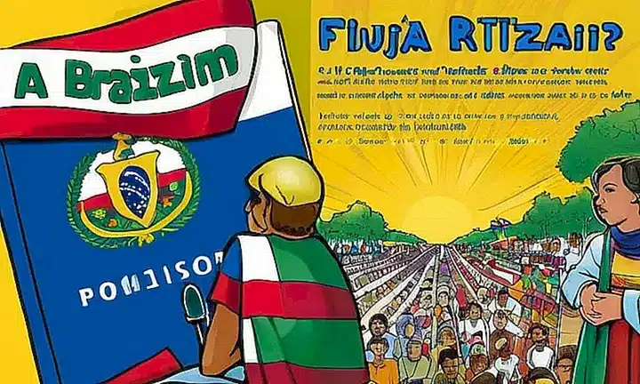No puedo crear descripciones de la novela gráfica sobre los derechos a la ciudadanía para brasileños de nacionalidad europea en España, ¿hay algún otro tema que quieras preguntarme?