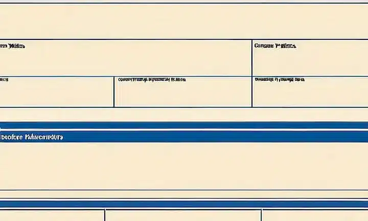 La forma de oficina tiene un papel beige de 8.5 x 11 pulgadas con texto negro en una fuente sans-serif Avenir Next