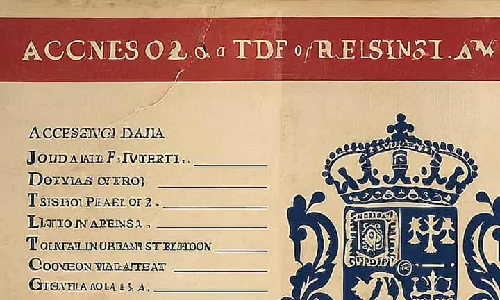 El cartel muestra el reglamento sobre residencia y derechos de los extranjeros en España con un título ornamentado, acompañado de información en varias columnas