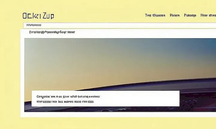 La imagen muestra un sitio web gubernamental con fondo blanco y elementos gráficos claramente definidos sobre una pantalla de laptop en una habitación oscura