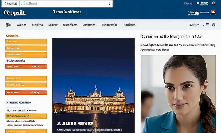 La página web tiene un background oscuro que se funde con el encabezado blanco que muestra los requisitos para obtener la ciudadanía española junto a botones y anuncios