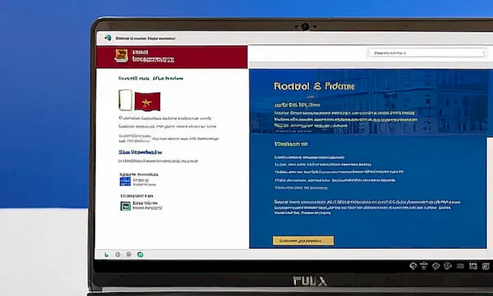 Un ordenador portátil muestra al usuario un sitio web con requisitos para renunciar a una nacionalidad después de obtener la ciudadanía española
