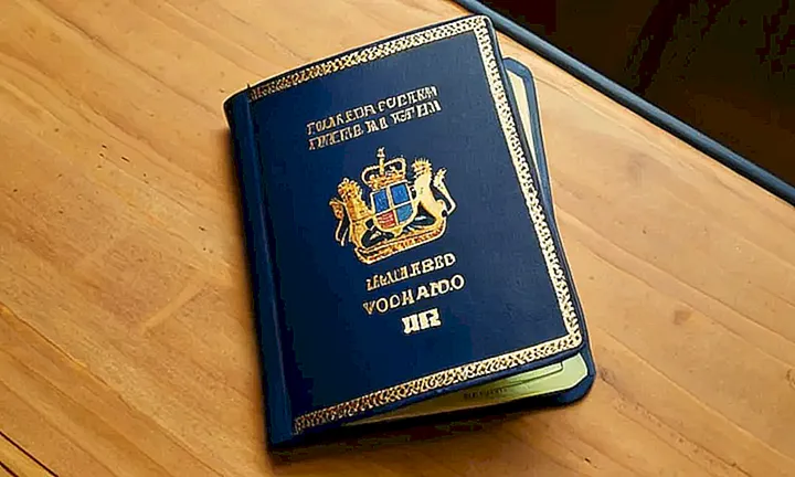 Un viejo folio desgastado y amarillento muestra un permiso de conducción para extranjeros en España con manchas de café y una tarjeta de identificación española con holograma