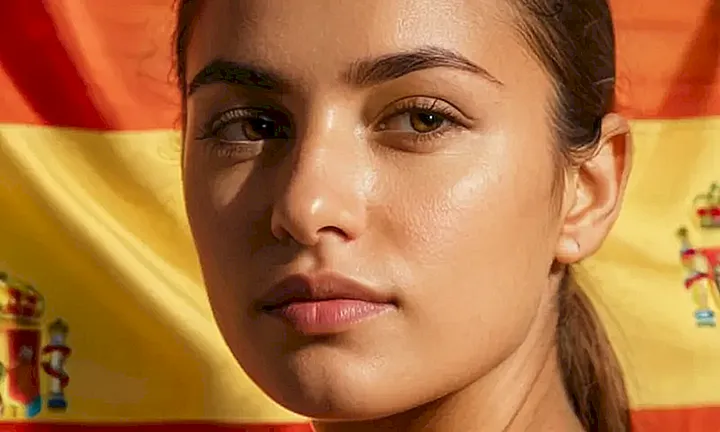 Un rostro se ilumina por la tarde con una suave y cálida luz dorada