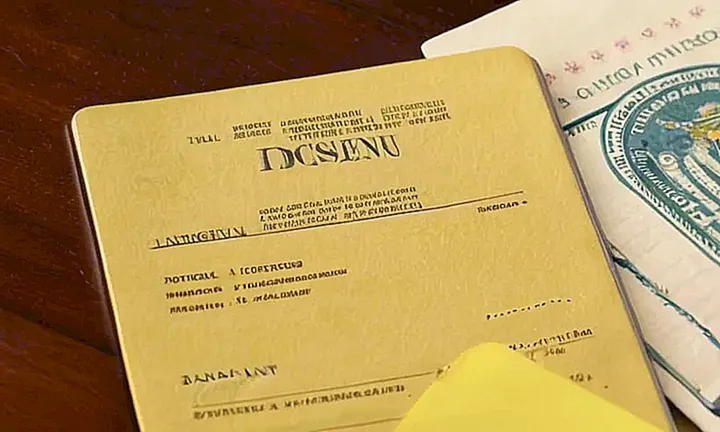 En una mesa cubierta de papeles y pertenencias dispersadas se encuentra un pasaporte desgastado con documentos secundarios