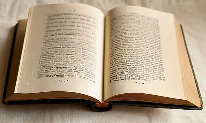 El libro posee una cubierta de lino desgastada con detalles en gold y silver, textura rugosa y visibles marcas de uso