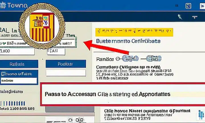 La página web del Ministerio de Justicia muestra un formulario para solicitar cita con una barra superior y campos de texto para introducir datos personales, junto a calendarios y botones para seleccionar la fecha y proceder al inicio del proceso
