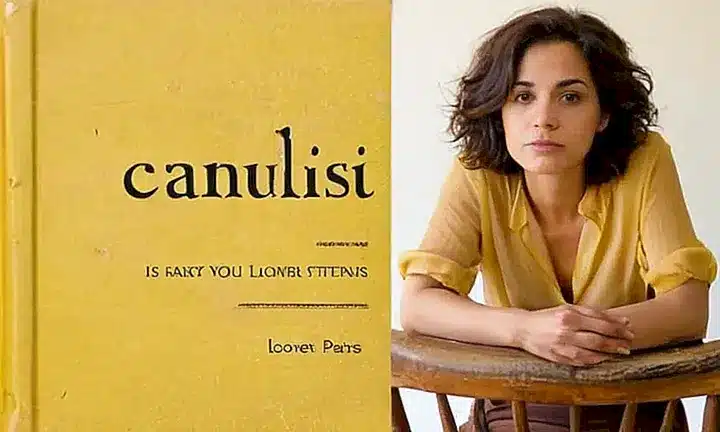 Una mujer sentada en una mesa mira intensamente el pasado reflejado en un libro antiguo
